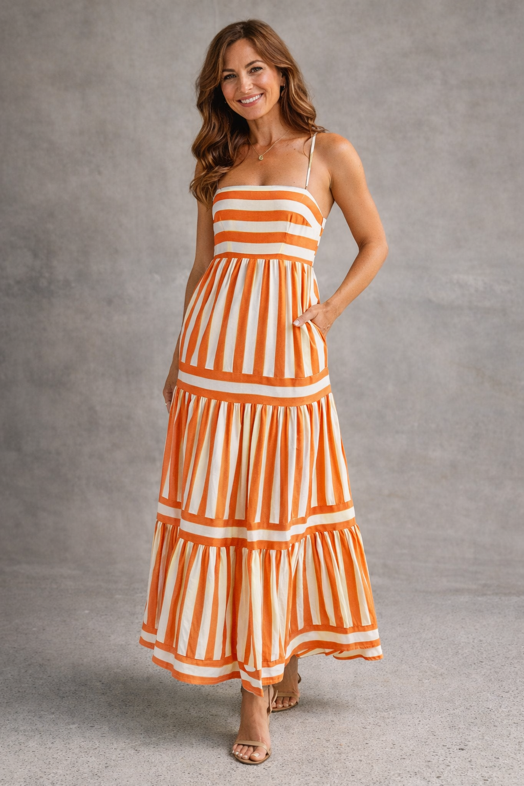 VIVIENNE | Alina - Gestreepte Maxi Jurk