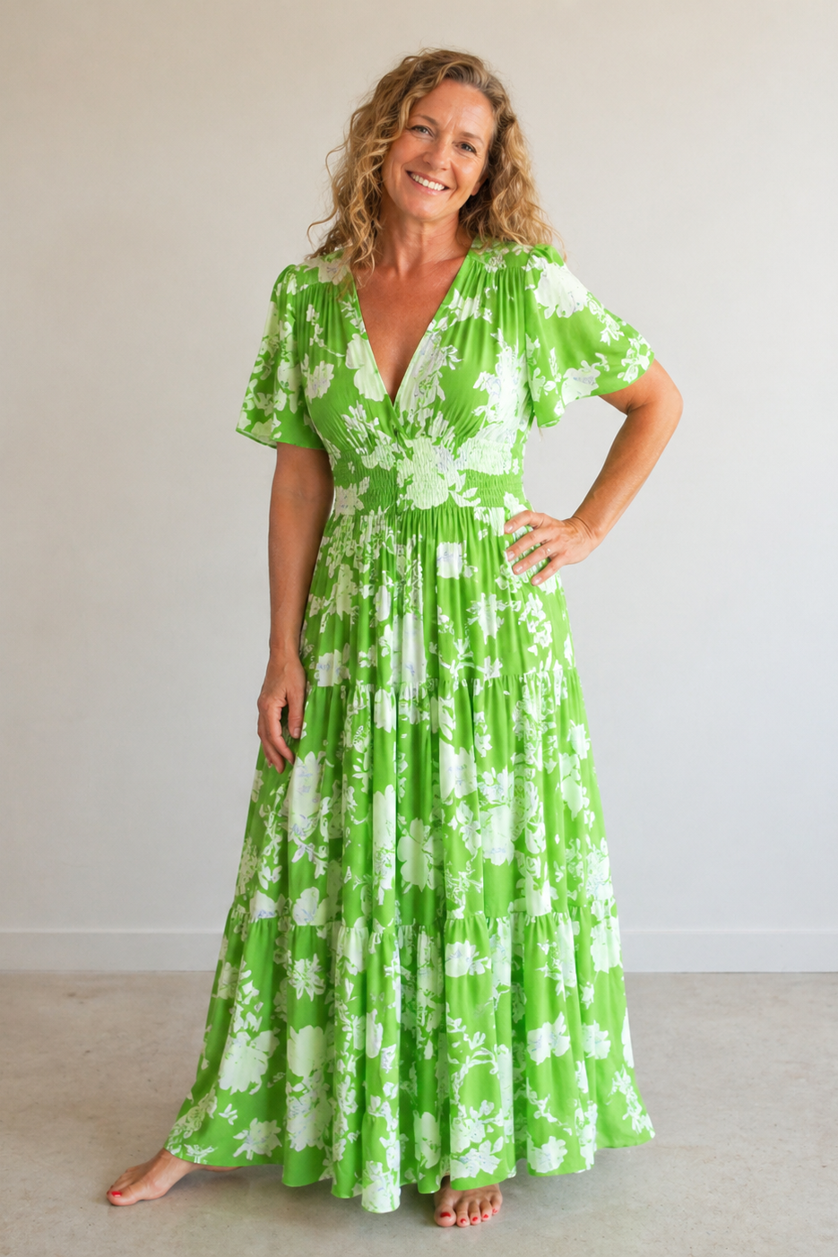 VIVIENNE | Céline – Maxi Zomerjurk met V-hals