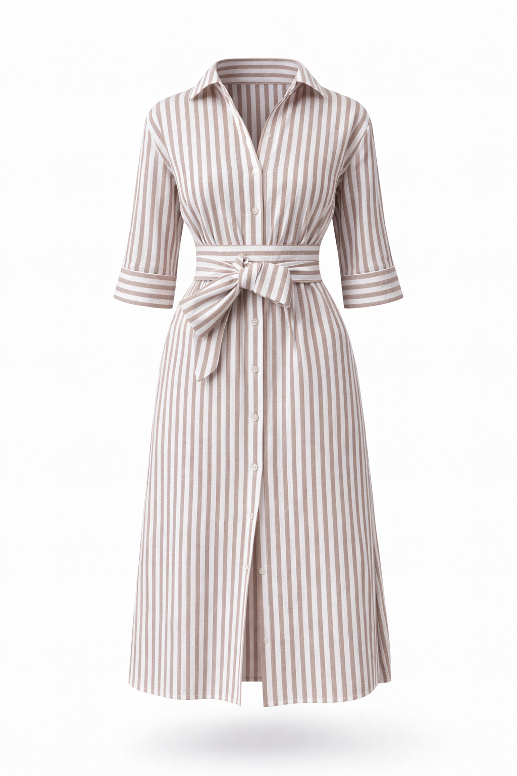 VIVIENNE | Sophie - Gestreepte Jurk met Strikceintuur