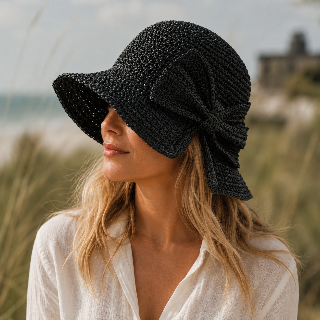 VIVIENNE | Soleil Zonnehoed met strik