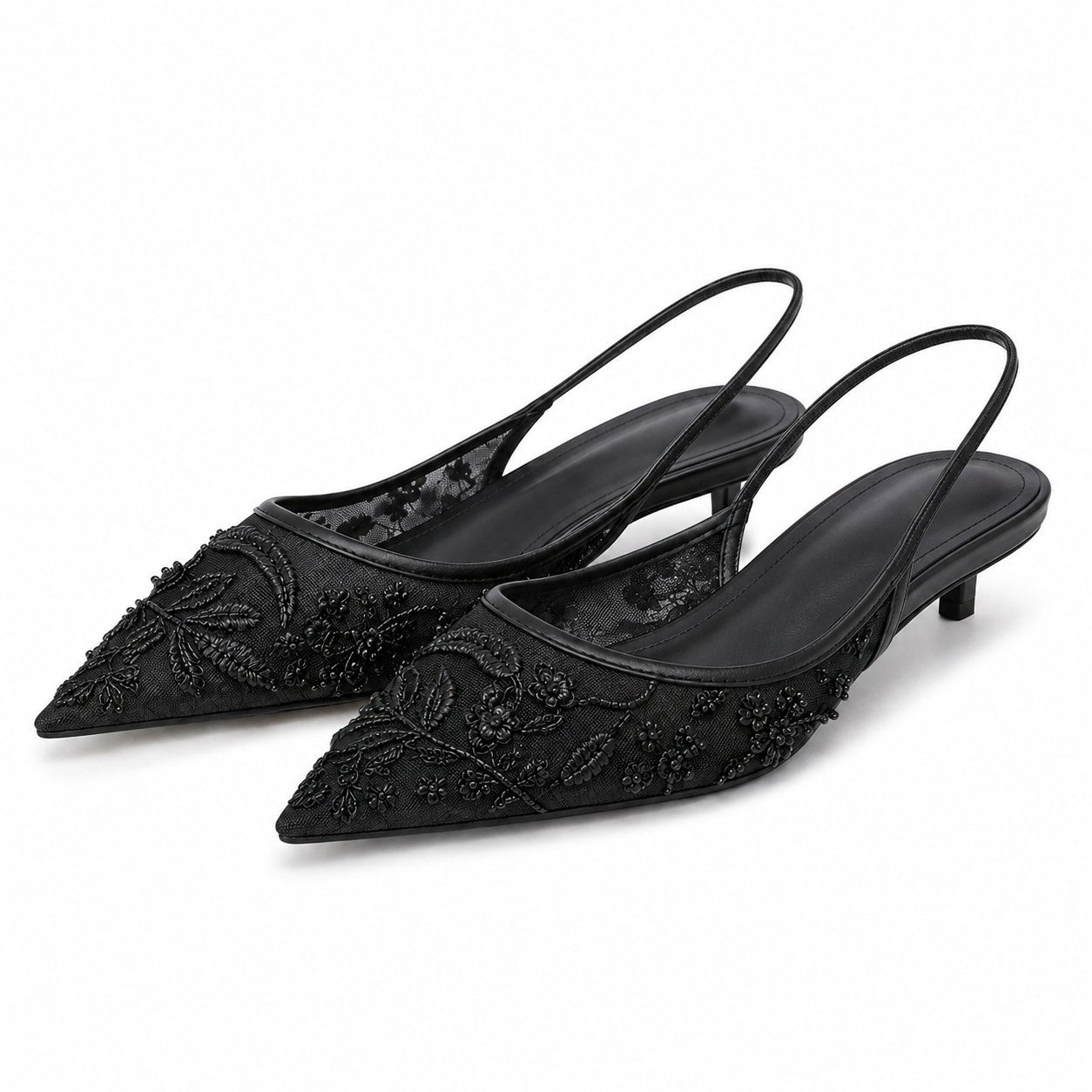 VIVIENNE | Sienna - Parel Kitten Heels