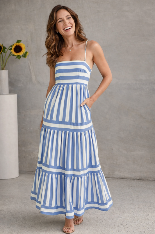 VIVIENNE | Alina - Gestreepte Maxi Jurk