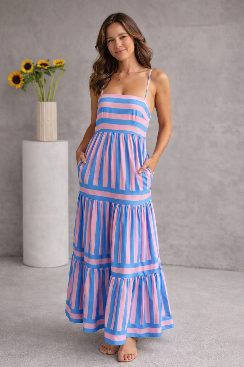 VIVIENNE | Alina - Gestreepte Maxi Jurk