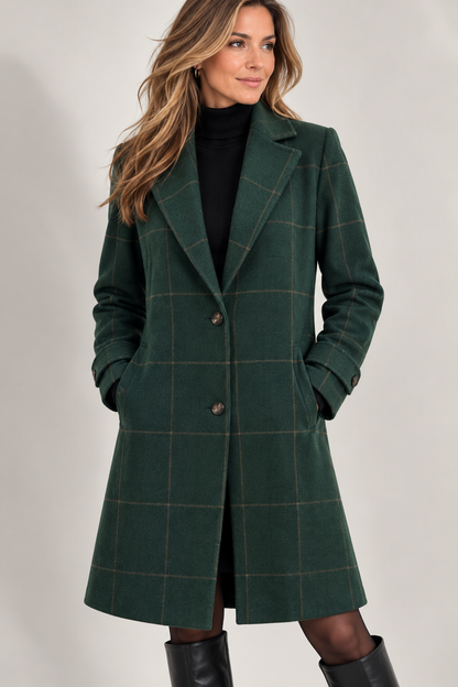 VIVIENNE | Felicia – Elegante Geruite Manteljas
