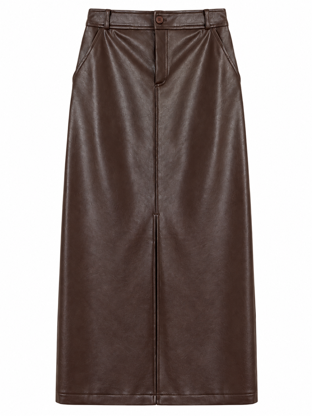 VIVIENNE | Fenna Leren Midi Rok