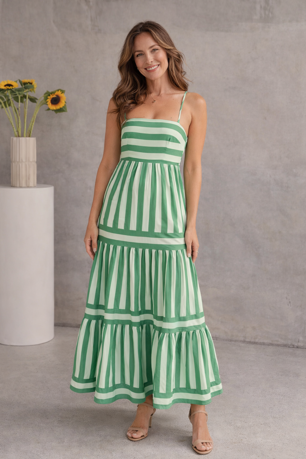 VIVIENNE | Alina - Gestreepte Maxi Jurk