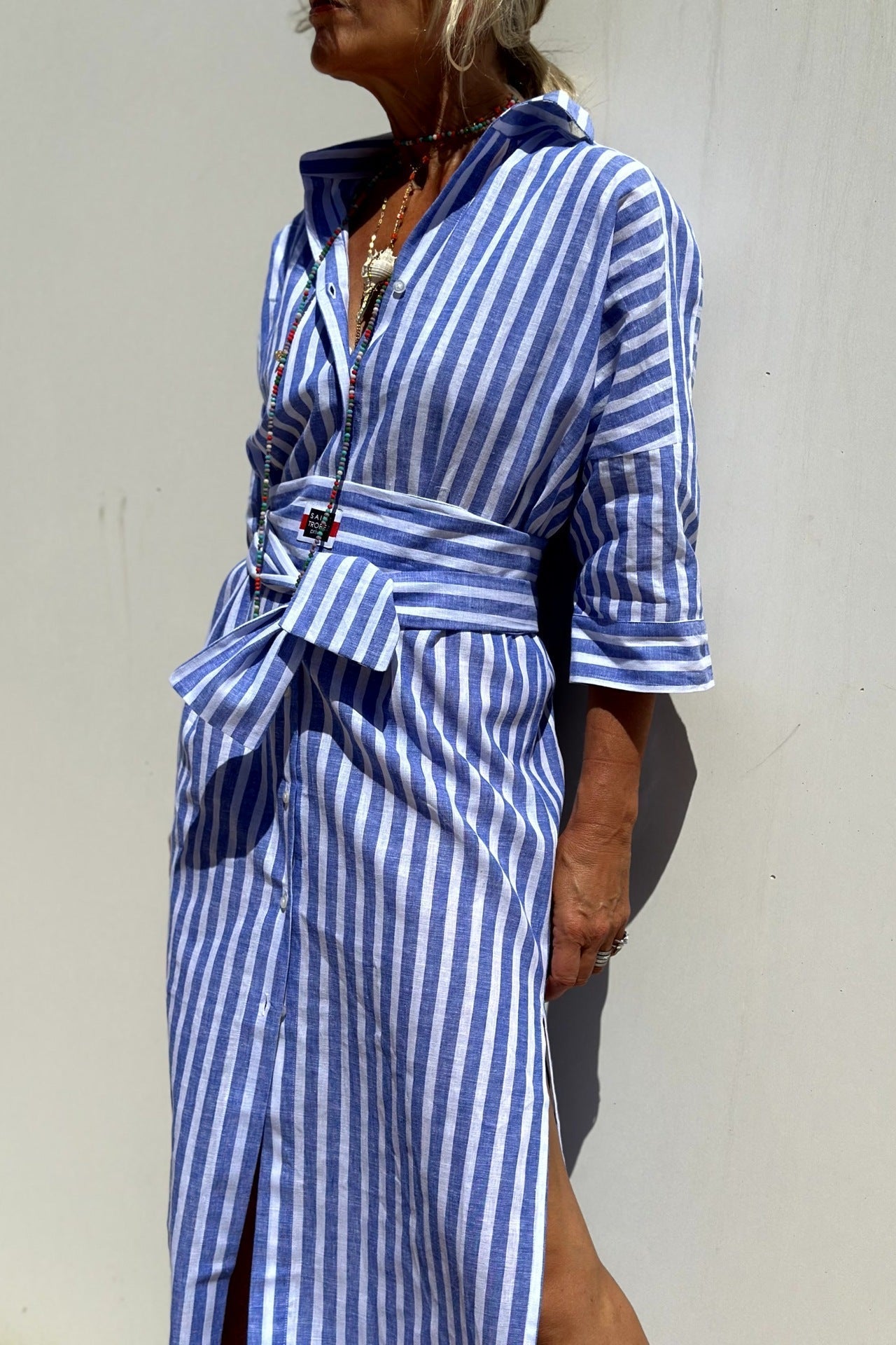 VIVIENNE | Sophie - Gestreepte Jurk met Strikceintuur