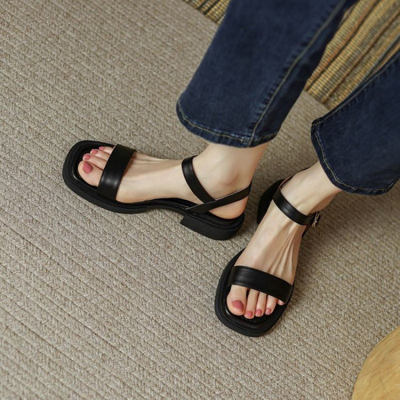 VIVIENNE | Élise Sandalen met lage hak