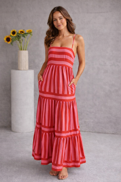 VIVIENNE | Alina - Gestreepte Maxi Jurk