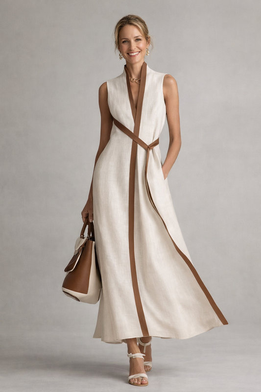 VIVIENNE | Celeste - Elegante Maxi Jurk