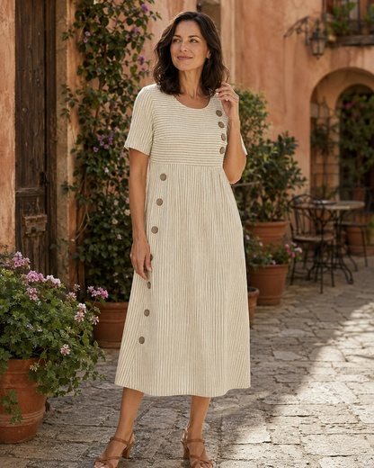 VIVIENNE | Sanne - Maxi Gestreepte Jurk