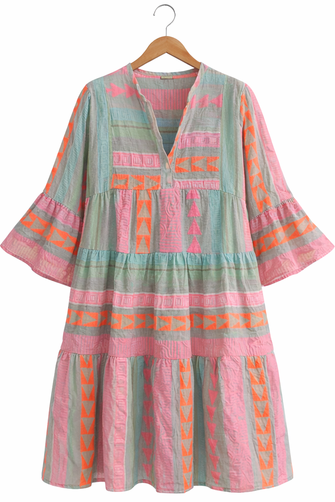 VIVIENNE | Boho Print Jurk