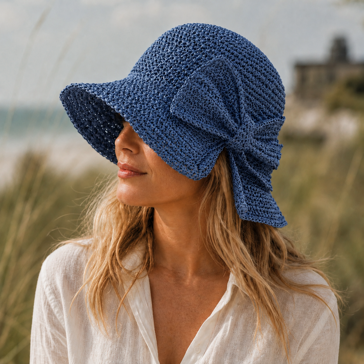 VIVIENNE | Soleil Zonnehoed met strik
